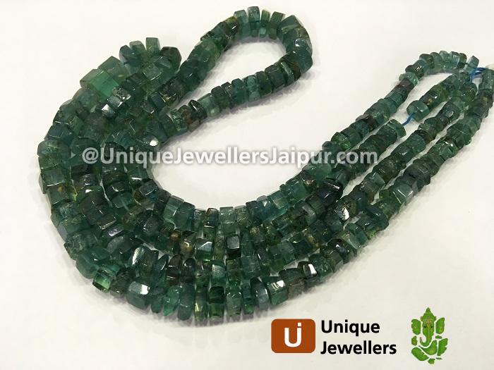 Light Blue Tourmaline Step Cut Roundelle Beads